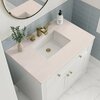 James Martin Vanities Chicago 36in Single Vanity, Glossy White w/ 3 CM Eternal Marfil Top 305-V36-GW-3EMR